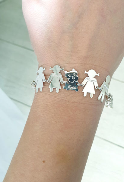 Immagine di Bracciale family 5 ciondoli con cagnolino